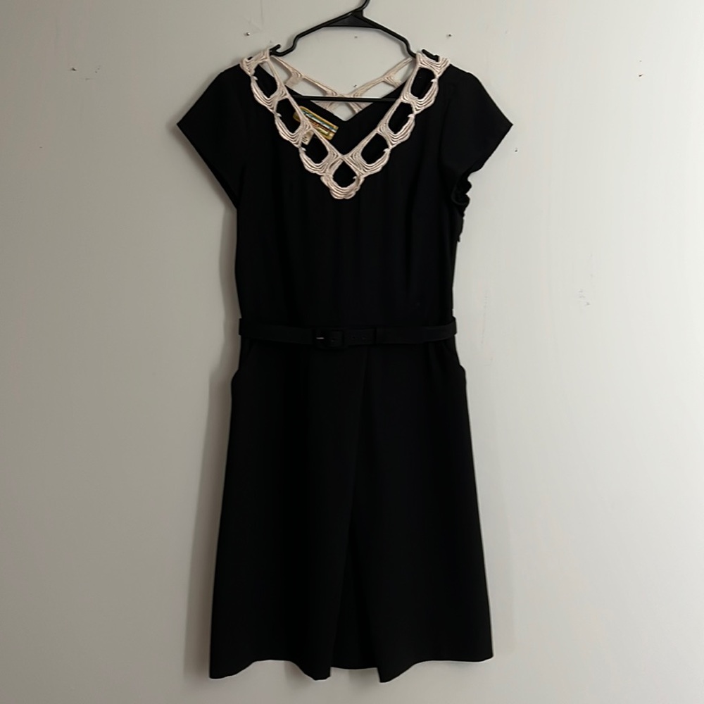 Black dress with pockets, size 11